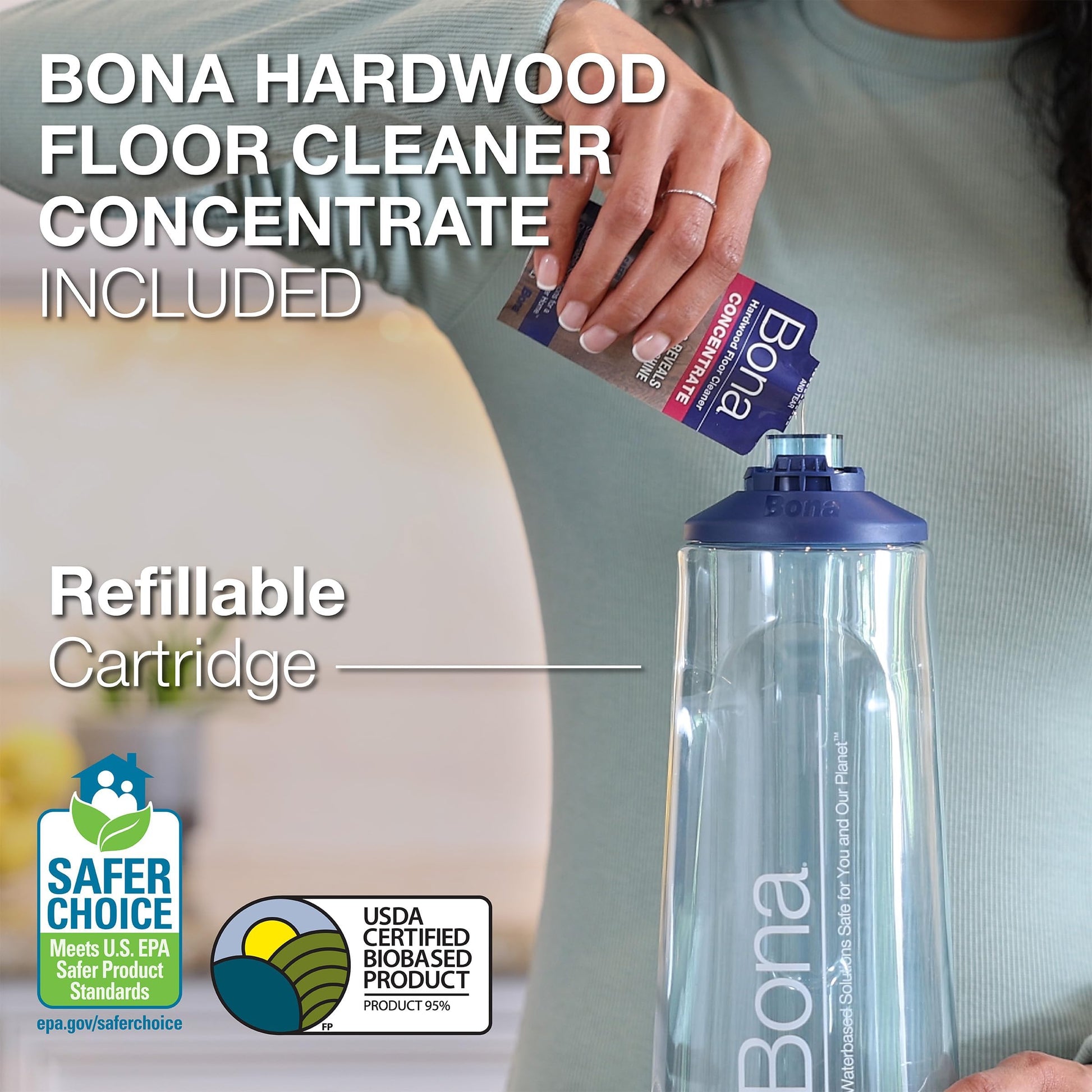 Bona Hardwood Floor Premium Spray Mop - Includes Wood Floor Cleaning Concentrate and Machine