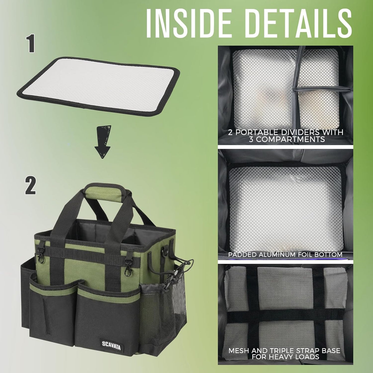 Compact Wearable Cleaning Caddy, Small Cleaning Caddy Supplies Organizer with Handle & Shoulder