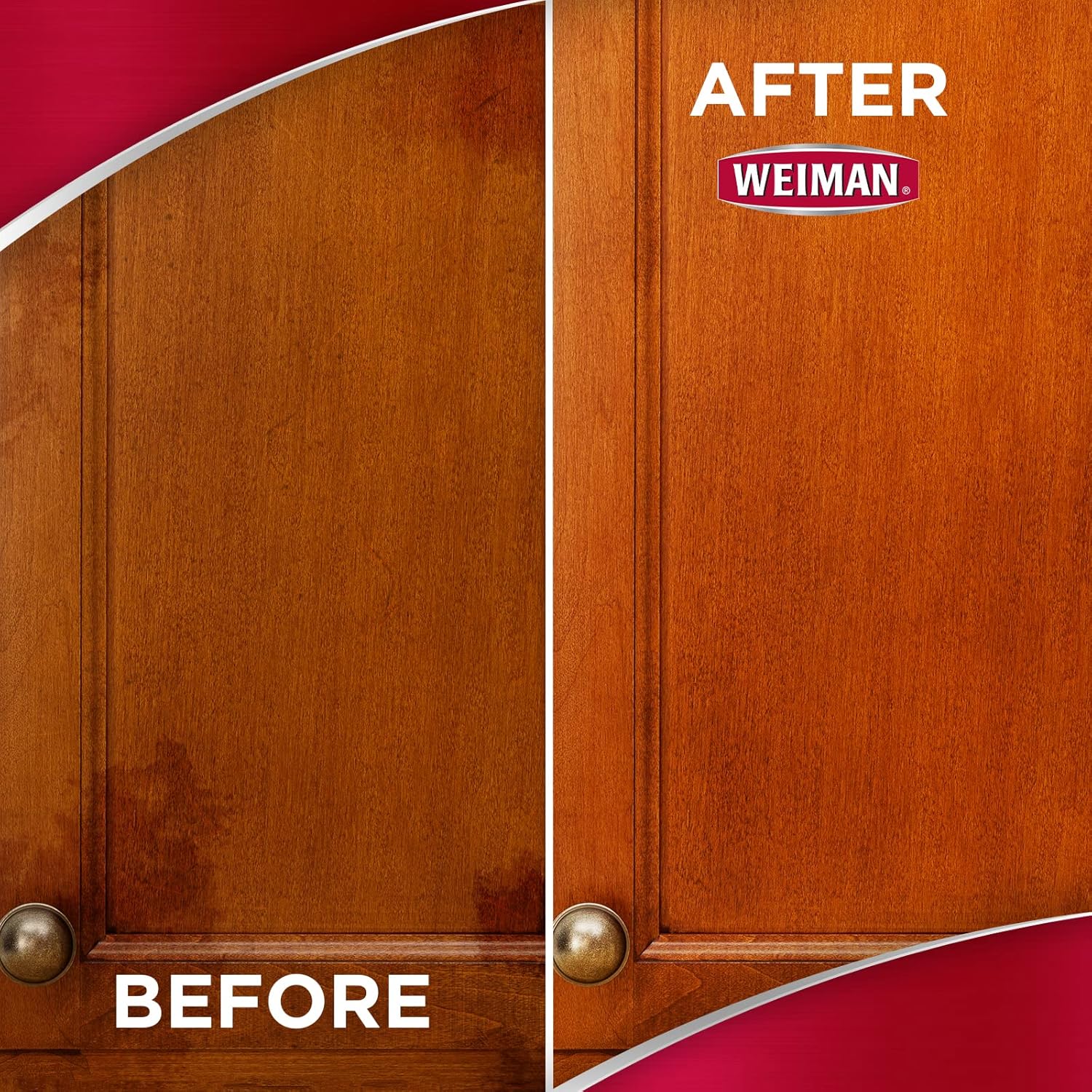 Weiman Cabinet and Wood Cleaner, Shine, Clean and Protect Spray - For Wood Cabinets, Furniture