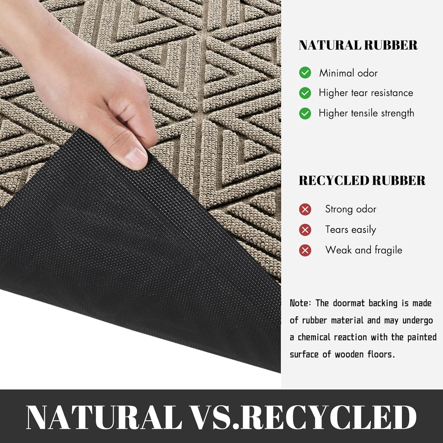 Yimobra Outdoor Mats for Front Door 29.5x17, All-Weather Waterproof Non-Slip Outdoor Door Mat