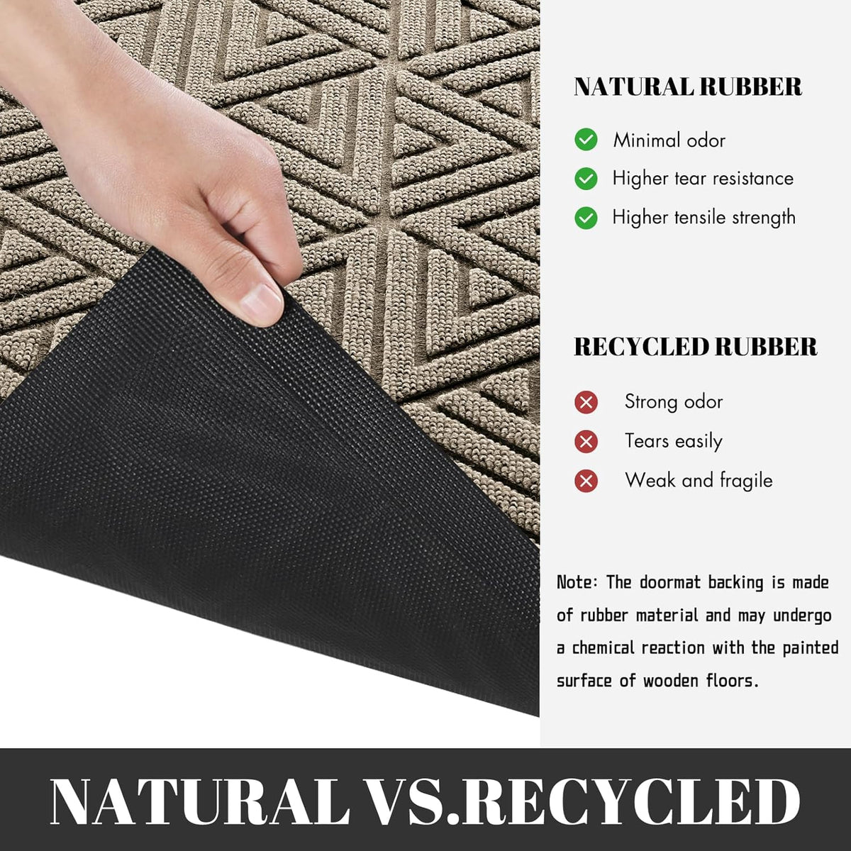 Yimobra Outdoor Mats for Front Door 29.5x17, All-Weather Waterproof Non-Slip Outdoor Door Mat