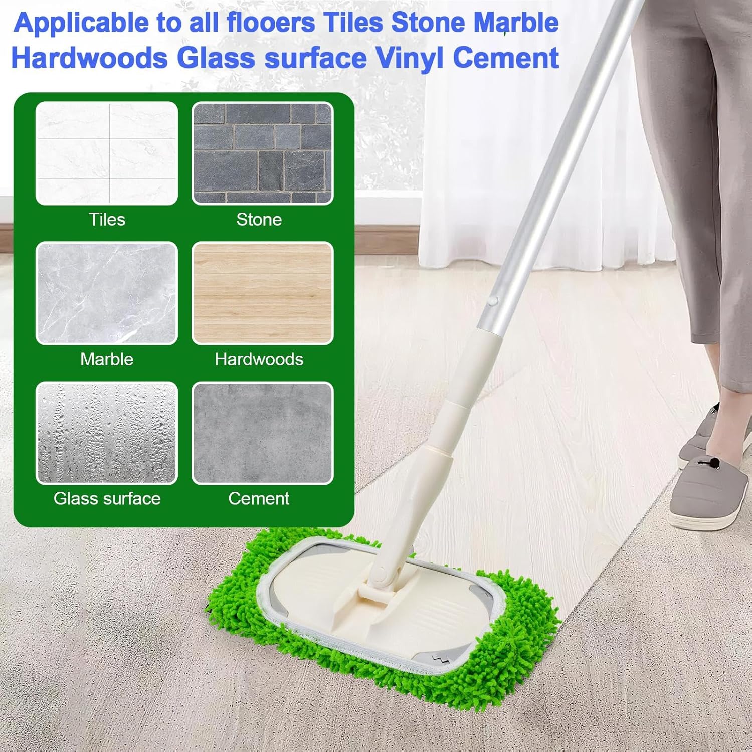 5 Pack Wet Mop Pads Refills for Swiffer Sweeper Mop Microfiber Reusable Replacement Mopping Pad for