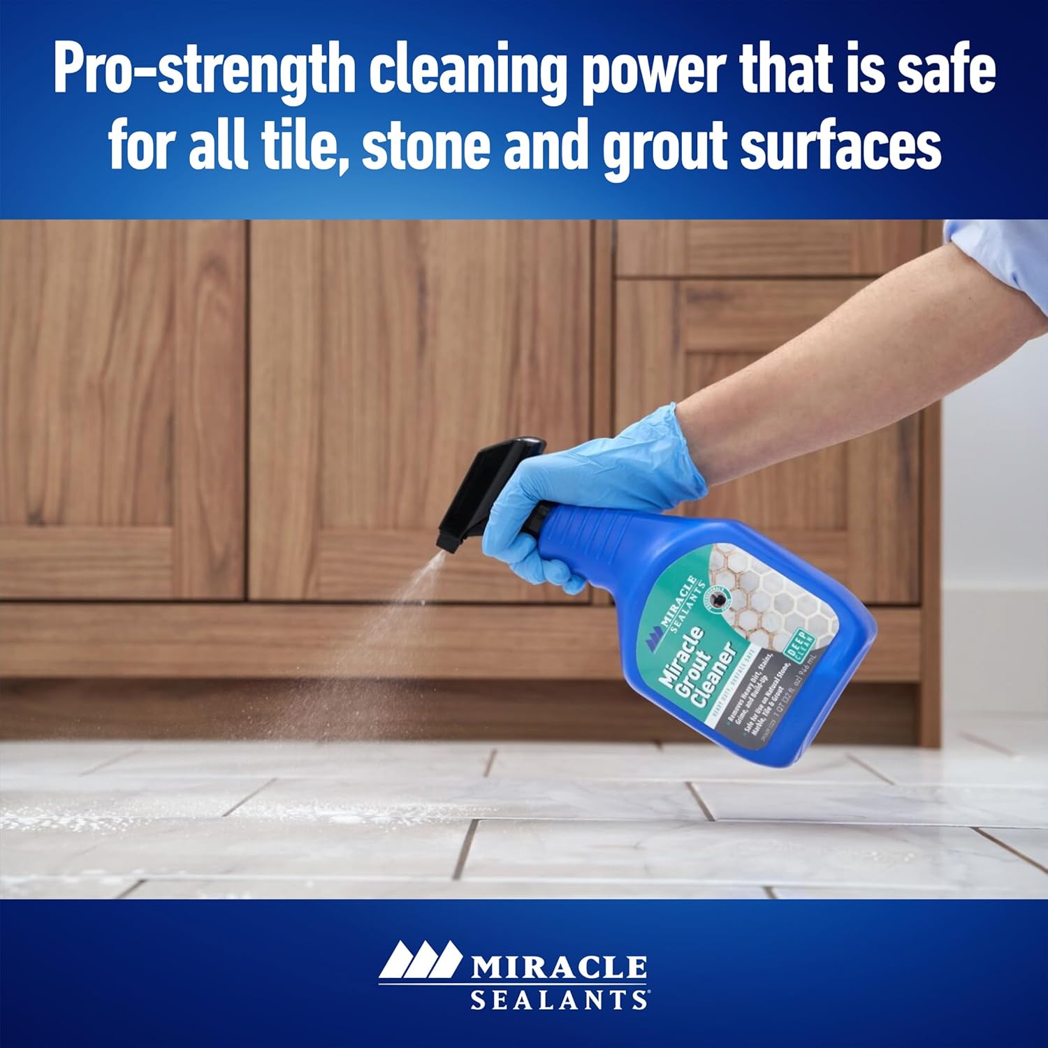 Miracle Sealants Heavy Duty Miracle Grout Cleaner Spray for Natural Stone, Marble, Tile & Grout