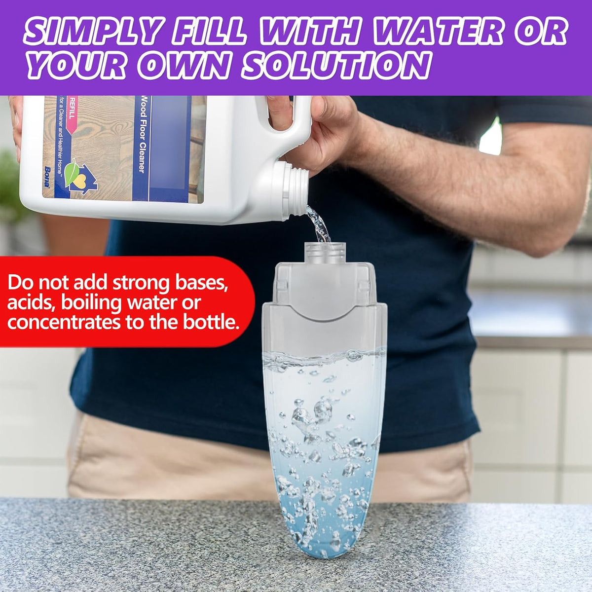 HOMTOYOU Spray Mops for Floor Cleaning: Wet Mop for Hardwood Tile Wood Laminate Vinyl - 3 Washable