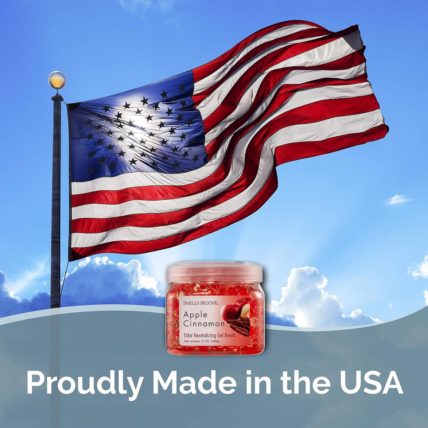 SMELLS BEGONE Odor Eliminator Gel Beads - Air Freshener - Eliminates Odor in Bathrooms, Cars