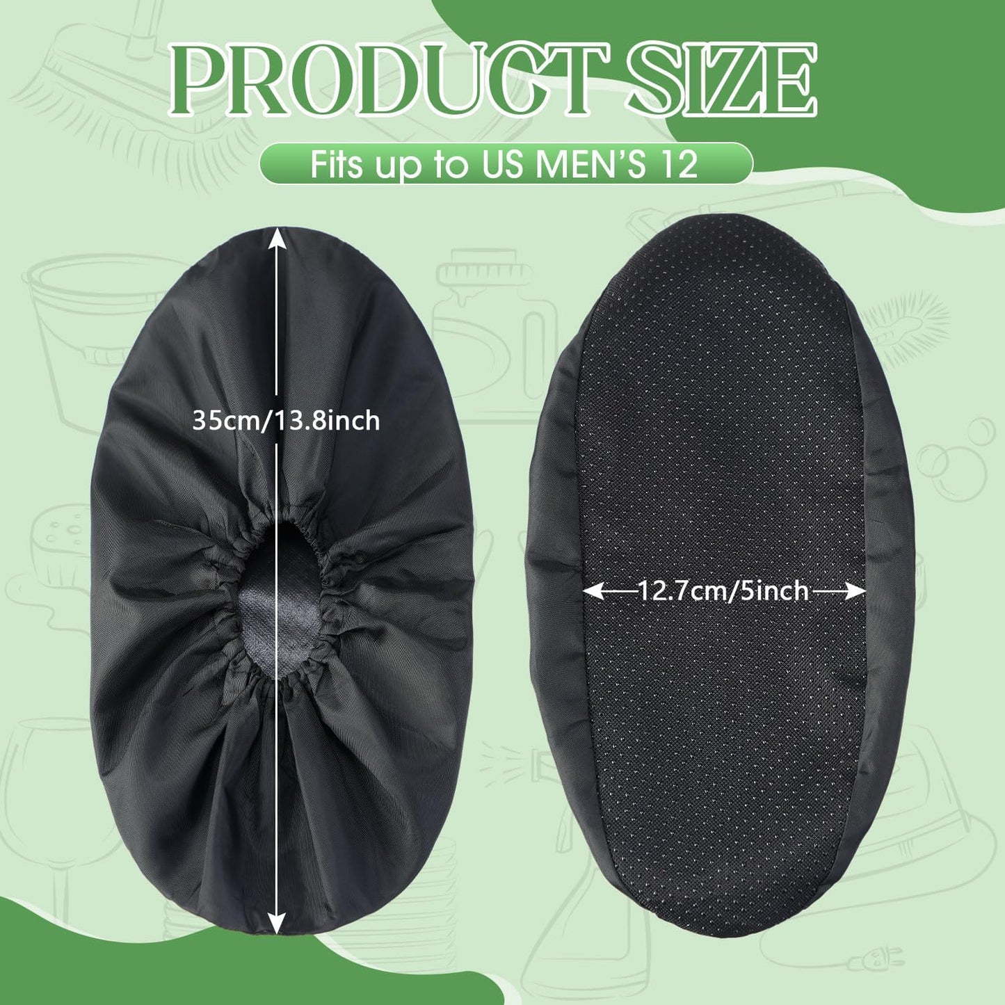 Frienda 8 Pairs Non Slip Reusable Shoe Covers Waterproof Boot Covers for Household Carpet Floor
