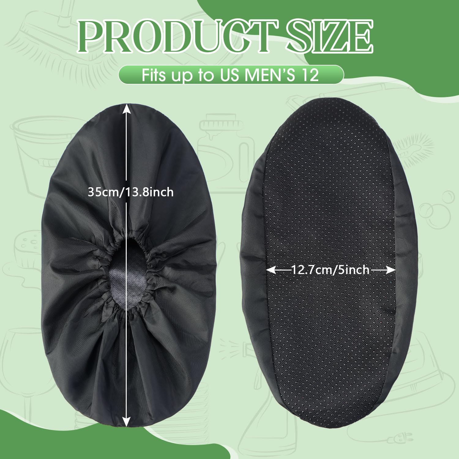 Frienda 8 Pairs Non Slip Reusable Shoe Covers Waterproof Boot Covers for Household Carpet Floor