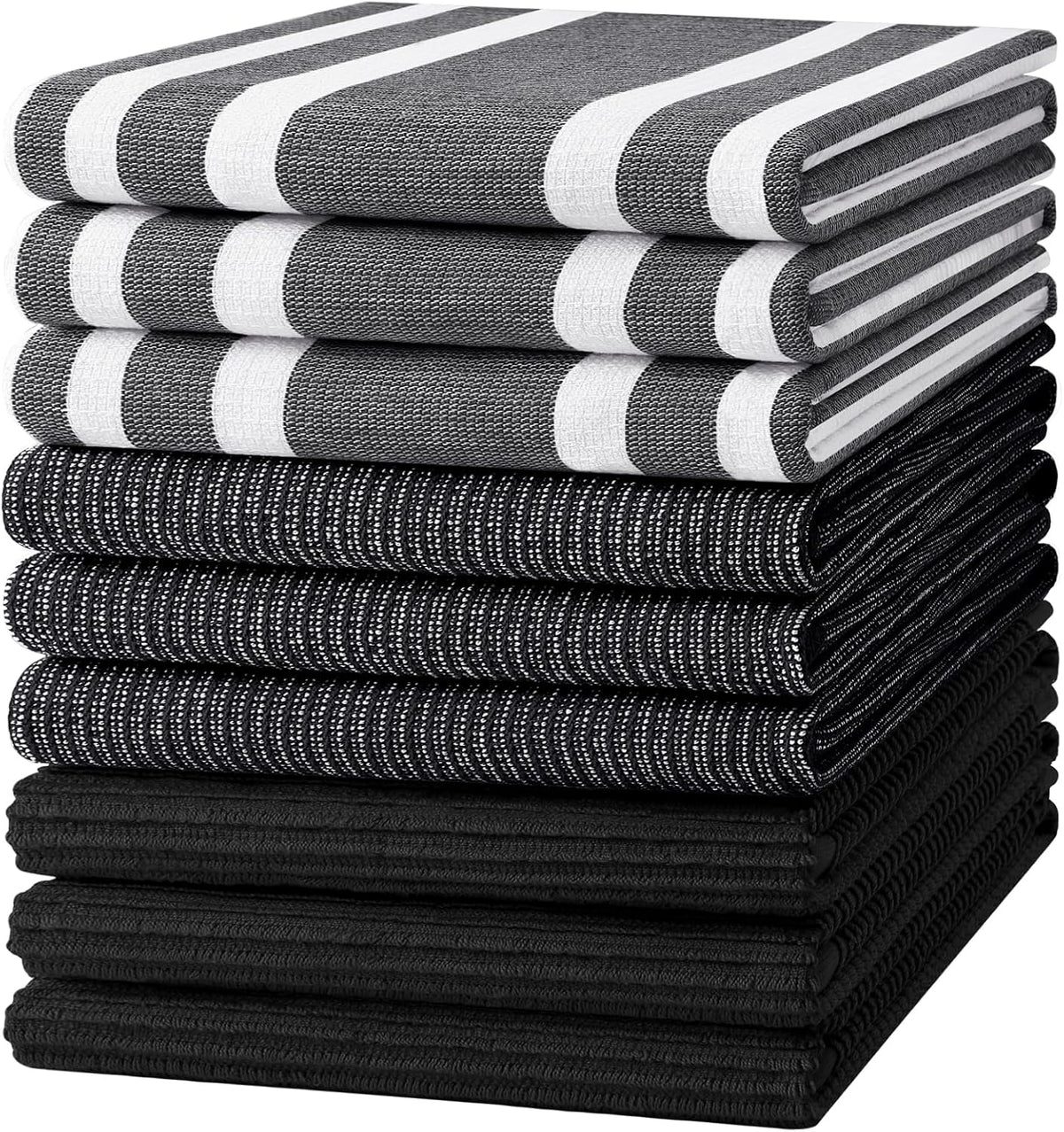 Homaxy Premium Kitchen Towels(18”x 28”, 9 Pack), Large Cotton 380 GSM Kitchen Hand Towels, Soft and