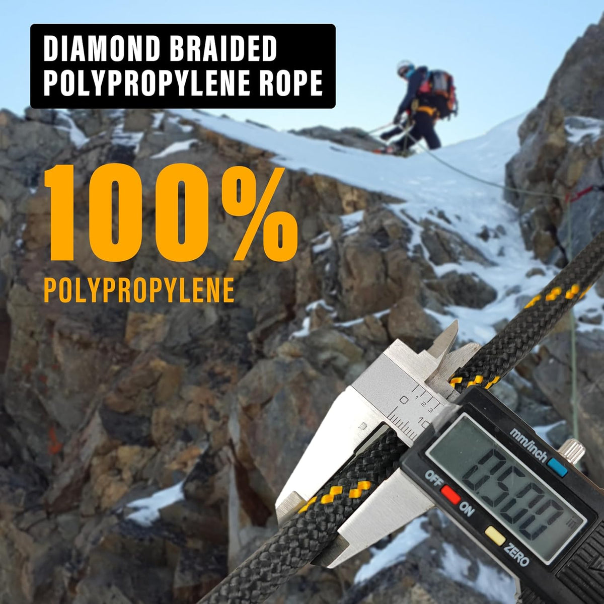 Diamond Braided Polypropylene Rope Nylon Rope Mix Thick Heavy Duty Ropes 1/2 inch 100ft High