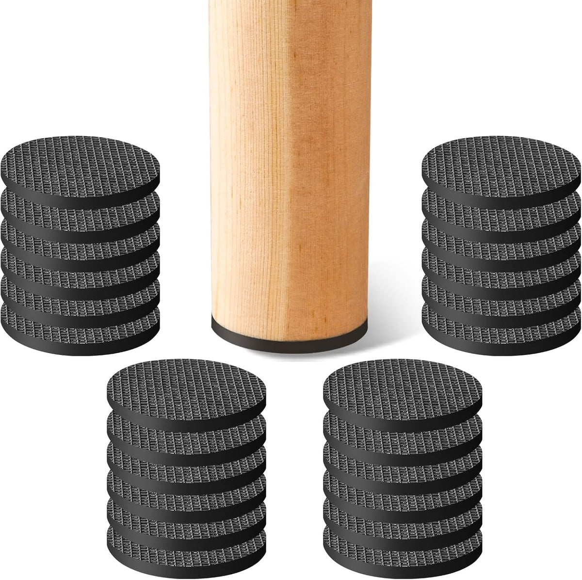 CHUNZEXI Non Slip Furniture Pads - 24 Premium Furniture Grippers Self Adhesive Rubber Furniture