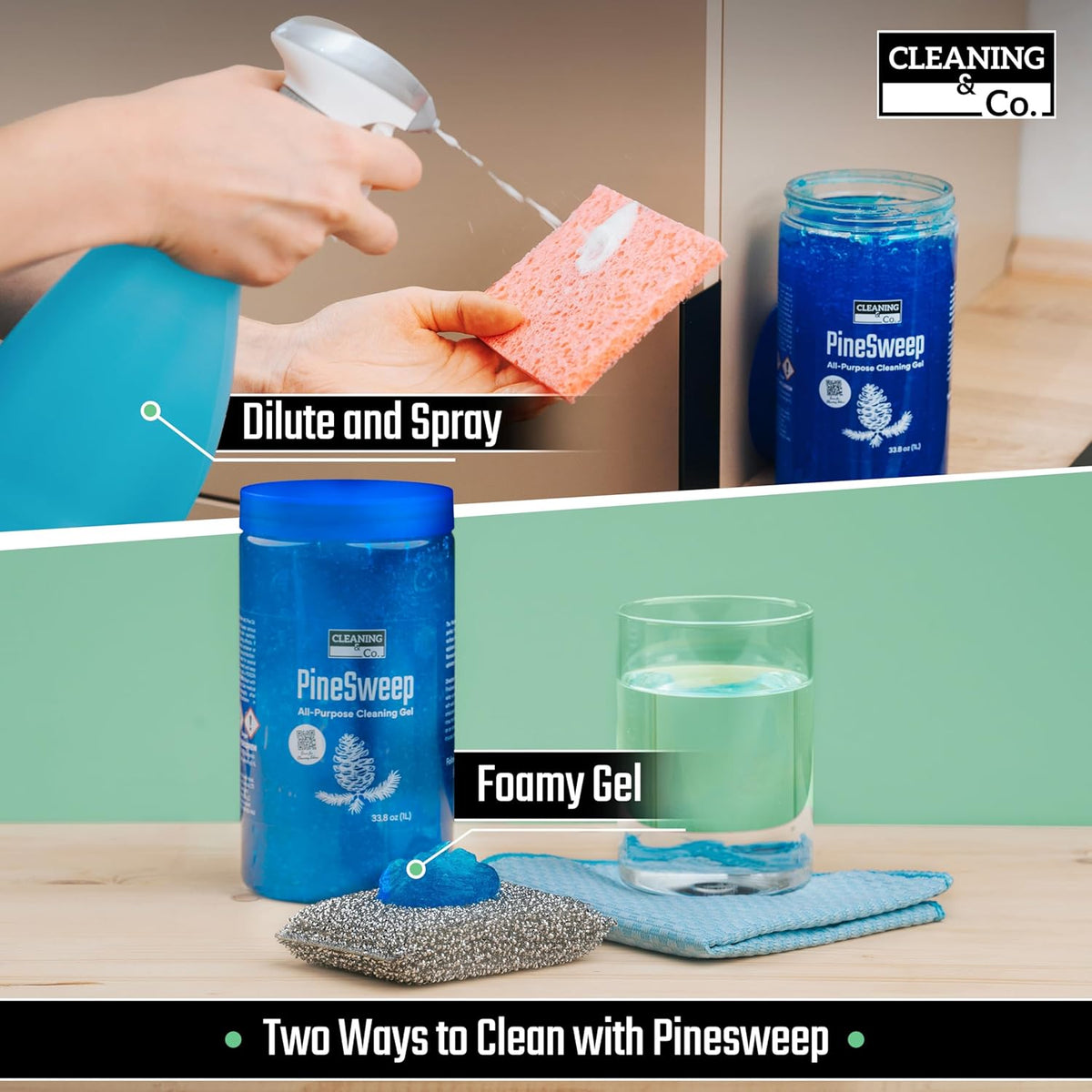 All-Purpose Cleaning Gel with Pine Oil – Multipurpose Household Cleaner for Bathroom, Kitchen