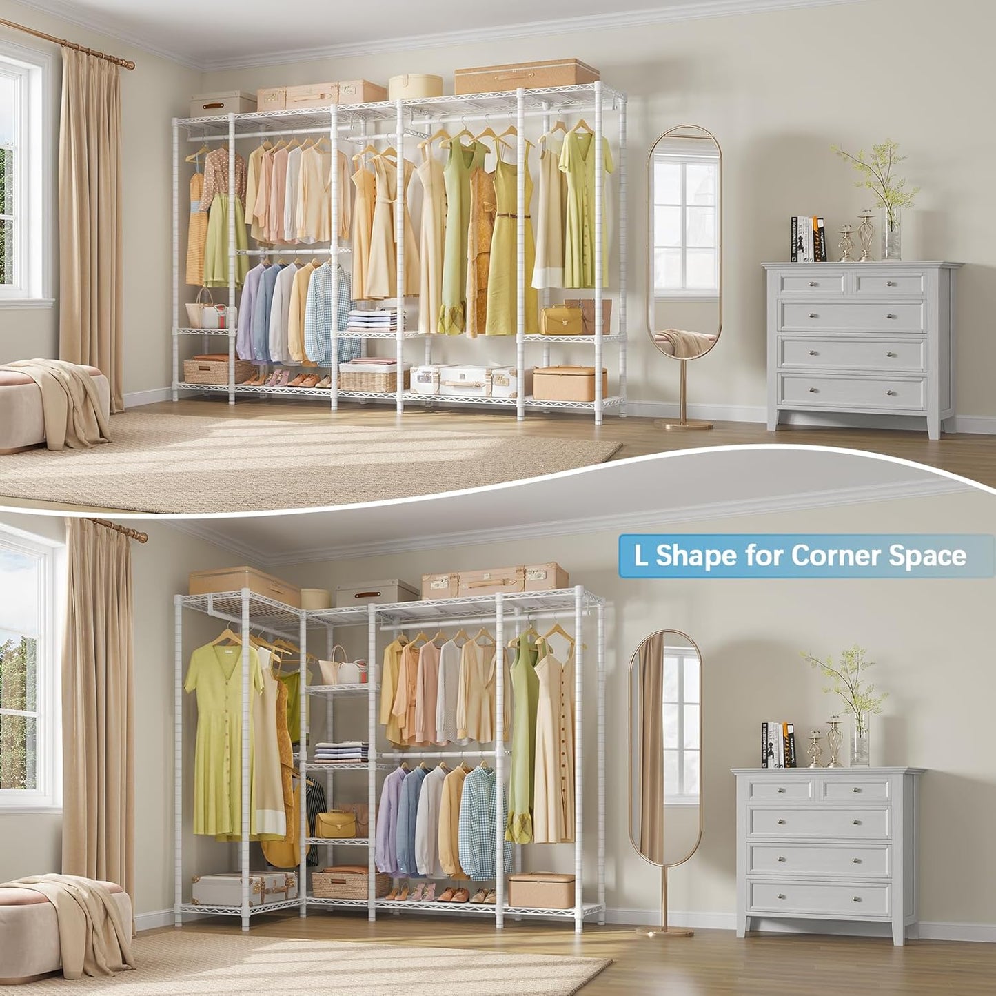 VIPEK V50 Extra Large Portable Closet Rack Bedroom Armoire Freestanding Wardrobe Closet, Heavy Duty