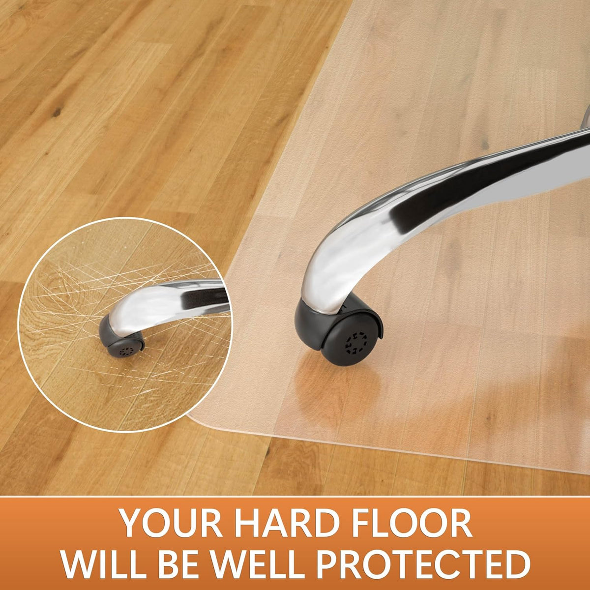 Large Office Chair Mat for Hardwood Floor- 46" x 72" Clear Computer Desk Chair Mat for Hard