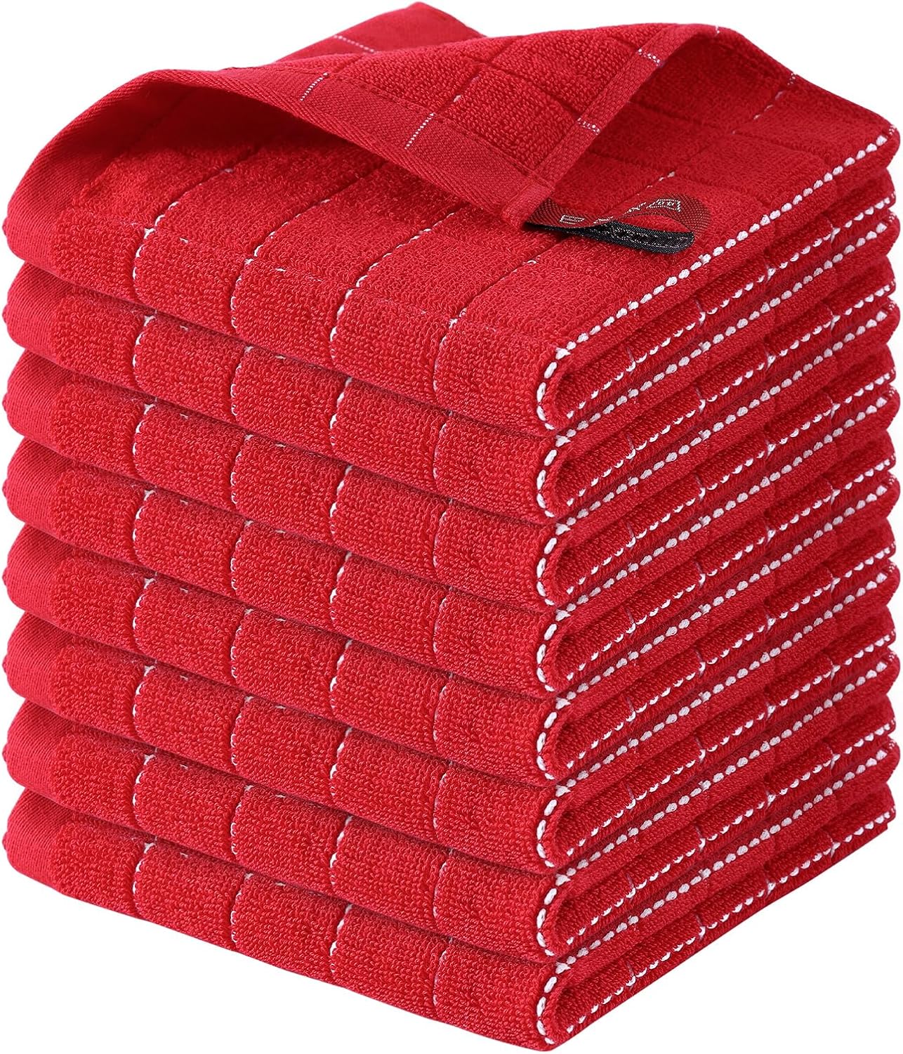 Homaxy 100% Cotton Terry Kitchen Dish Cloths, Ultra Soft and Absorbent Dish Towels for Kitchen