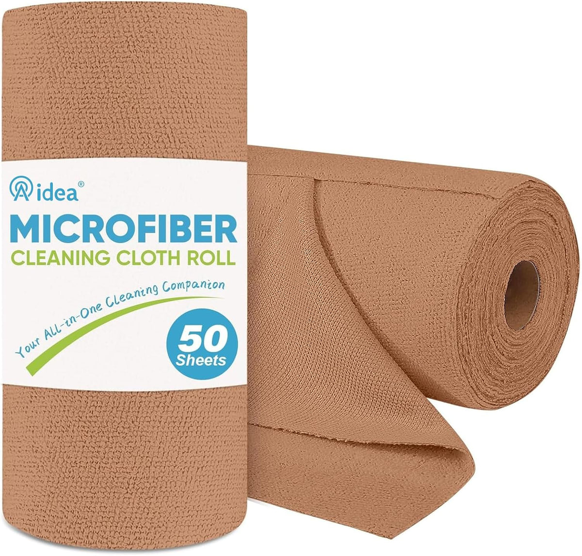 AIDEA Microfiber Cleaning Cloth Roll, 50PK, Reusable Paper Towels Tear Away Cloth, Microfiber