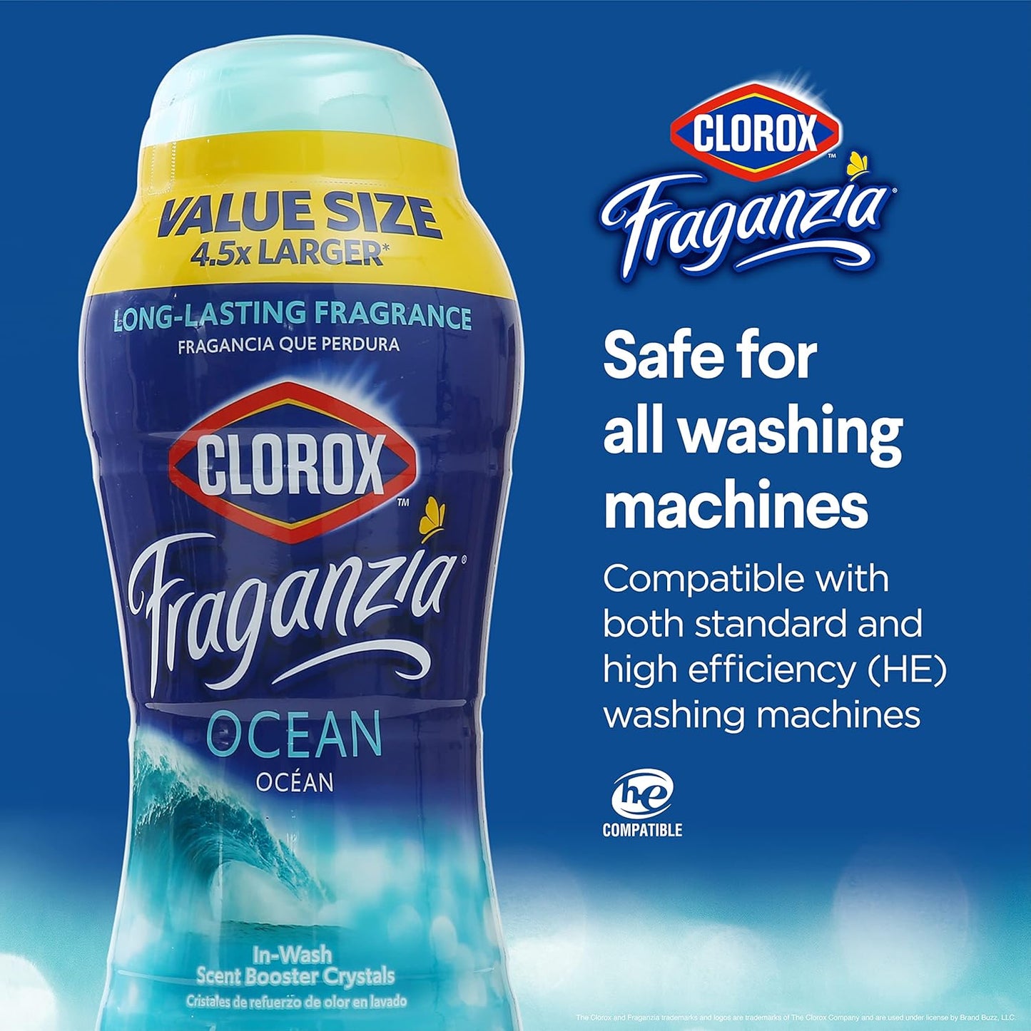 Clorox Fraganzia Laundry Scent Booster Crystals in Ocean Scent - Scented In-Wash Freshener Beads
