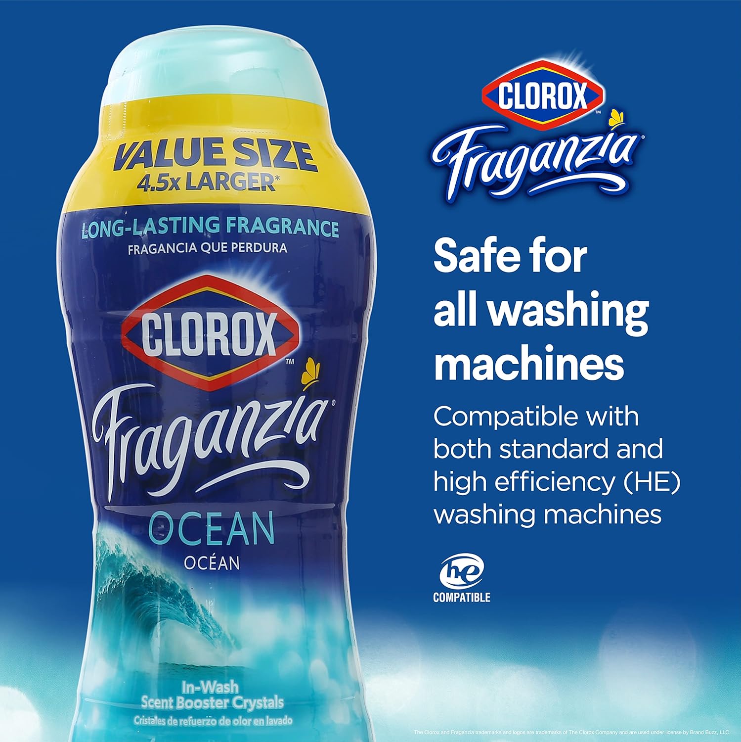Clorox Fraganzia Laundry Scent Booster Crystals in Ocean Scent - Scented In-Wash Freshener Beads