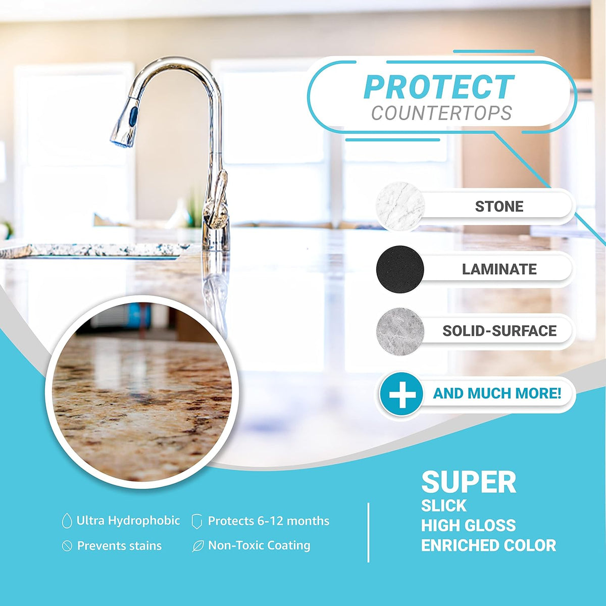 Lifeproof 2-Pack Ceramic Coating Spray Kit - Shine, Seal & Protect Kitchen & Bath Surfaces, Repels
