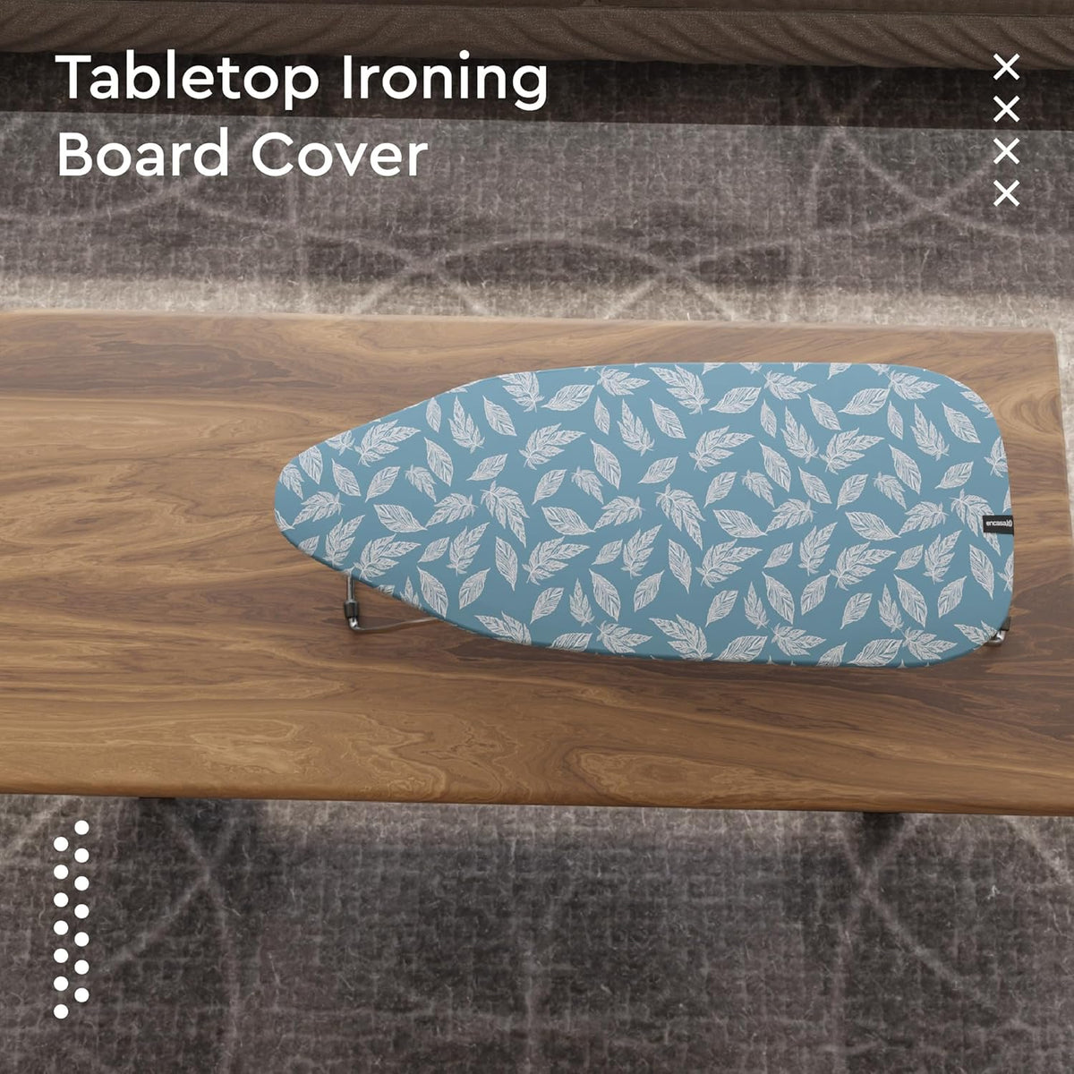 Encasa XO Ironing Board Cover and Pad 28"x12" - Thick 3mm Felt Padding, Drawstring Tightening &