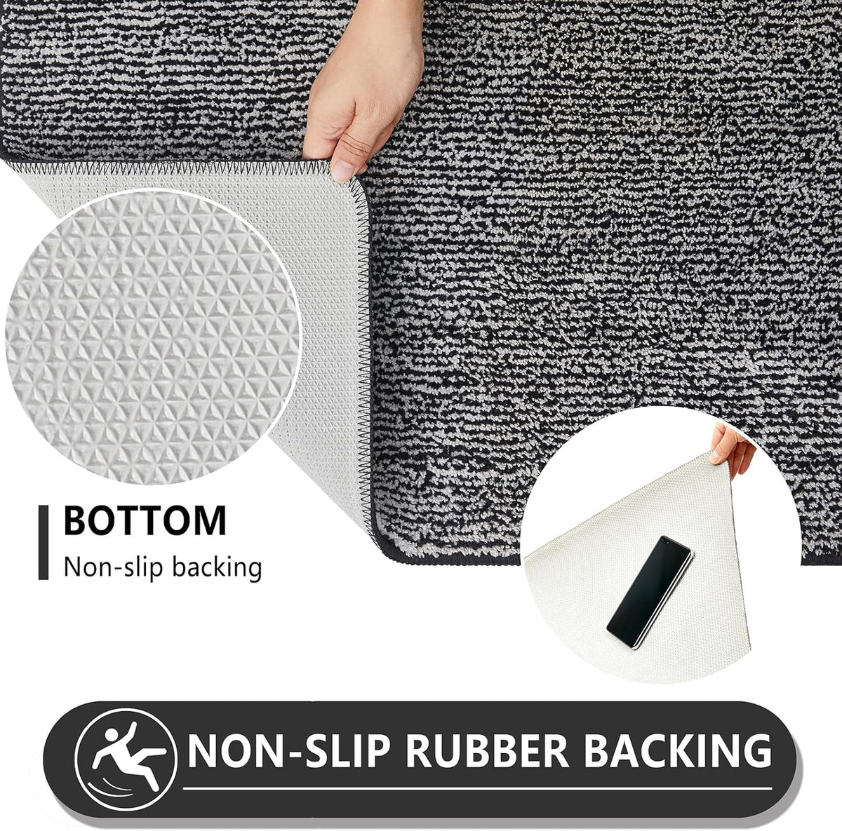 REFETONE Indoor Doormat, Front Door Mat 36"x59" Absorbent Rubber Backing Non Slip Back Door Mats