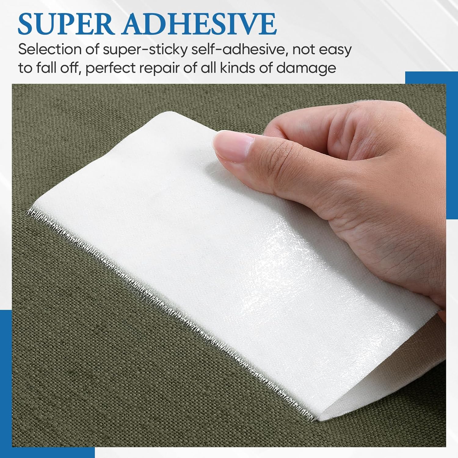 Canvas Repair Patch 5.5 x 8 Inches 6Pcs Self-Adhesive Waterproof Canvas Patch Kit for Repairing