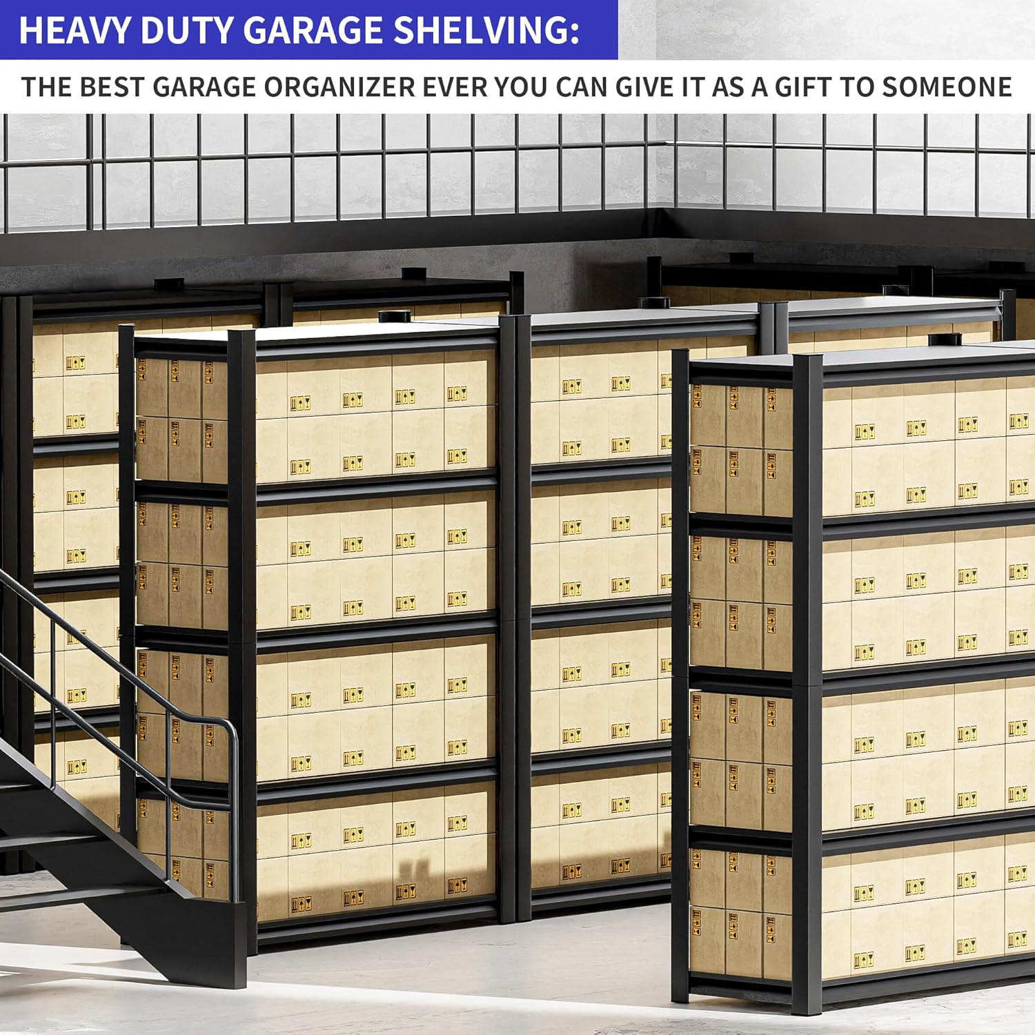 Garage Shelving,5 Tier 72"X47.2"X23.6"Inches,Storage Shelves Heavy Duty Thickened Metal Shelves