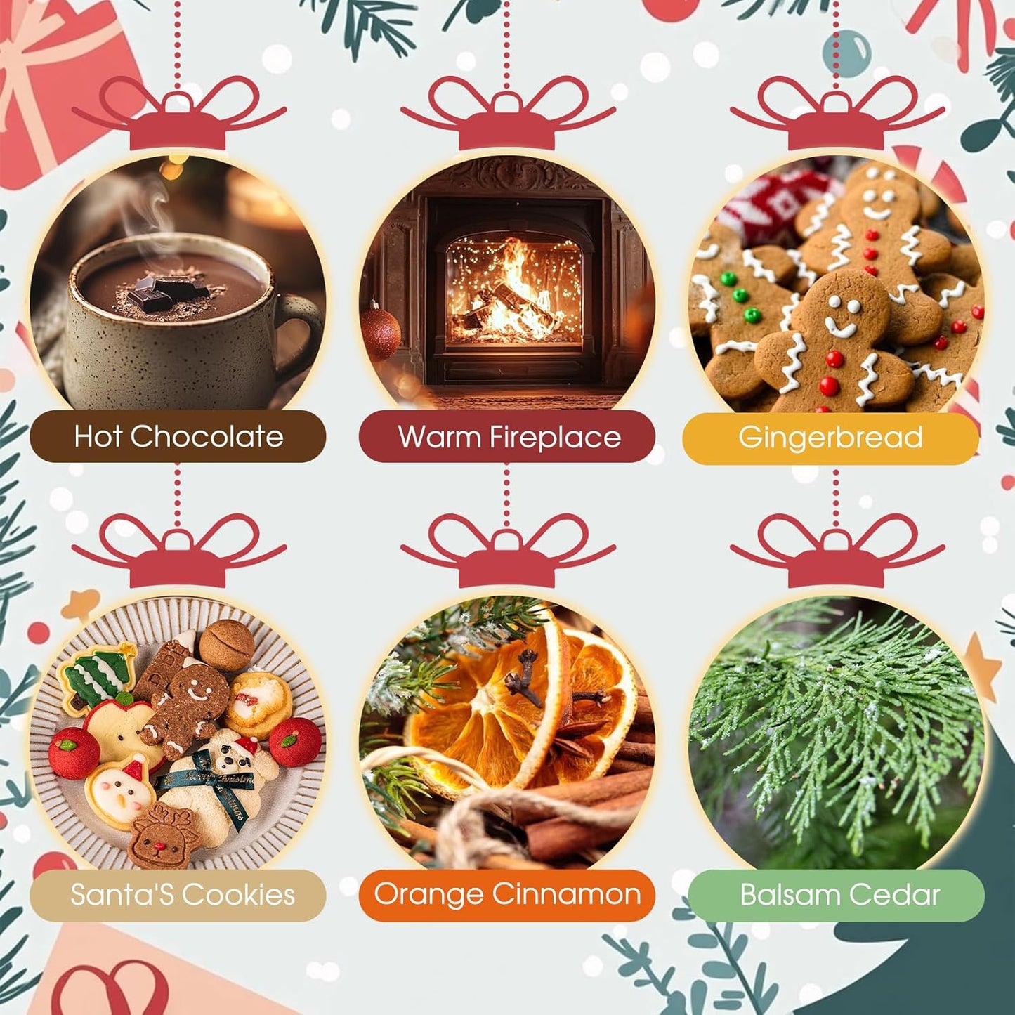 SCENTORINI Christmas Wax Melts, Wax Cubes Strong Scent 12 Pack, Scented Wax Melts, Long Lasting Soy
