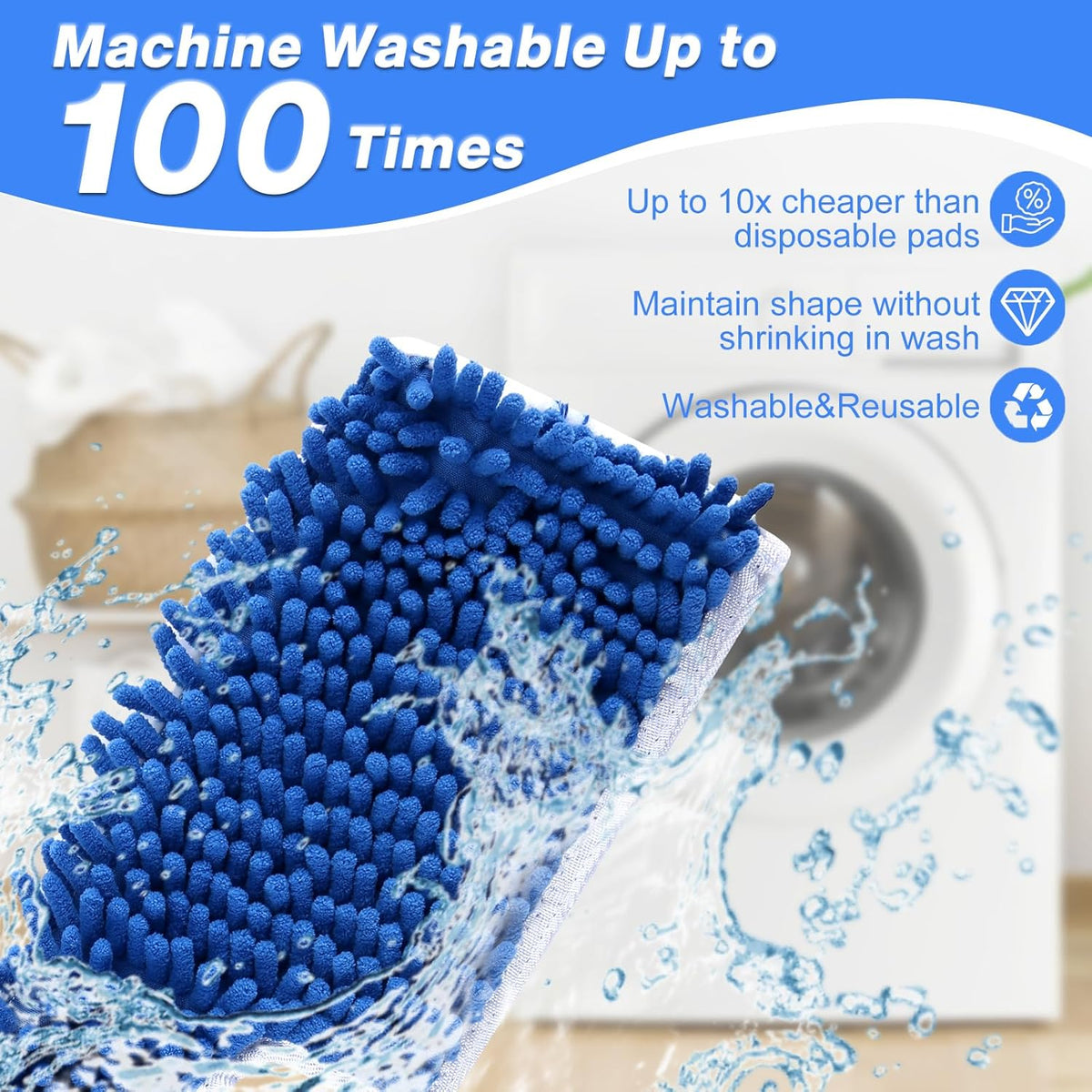 Mop Refill Heads Compatible with O Cedar Dual-Action Flip Mop,Microfiber Replacement Mop Heads for