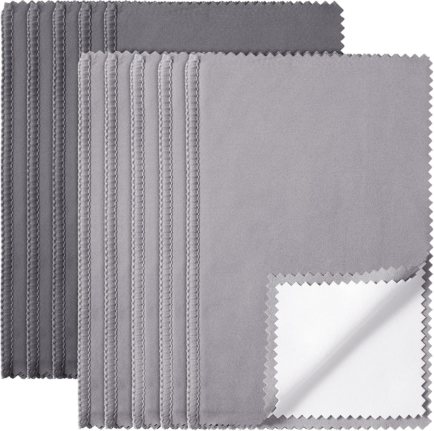 Breling 10 Pcs Silver Jewelry Polishing Cloths 6 x 8 inches Jewelry Cleaning Cloth Sterling Polish