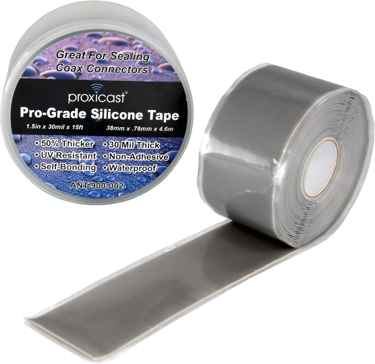 Proxicast Pro-Grade Extra Strong 30mil Weatherproof Self-Fusing Silicone Rubber Sealing Tape for