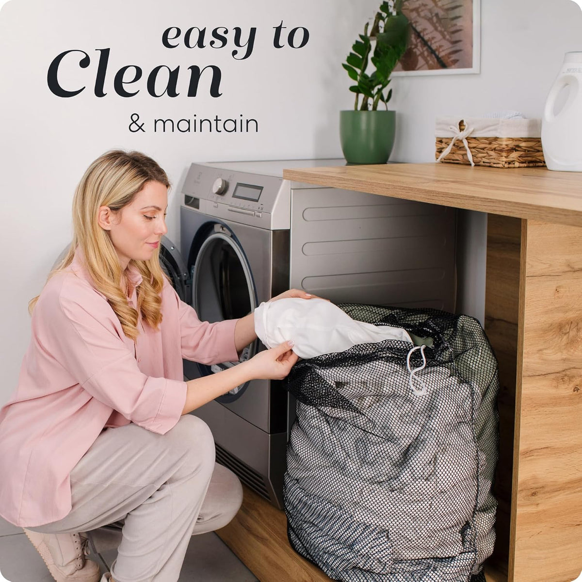 Handy Laundry Mesh XL Laundry Bag - Durable, Machine Washable with Secure Drawstring Closure