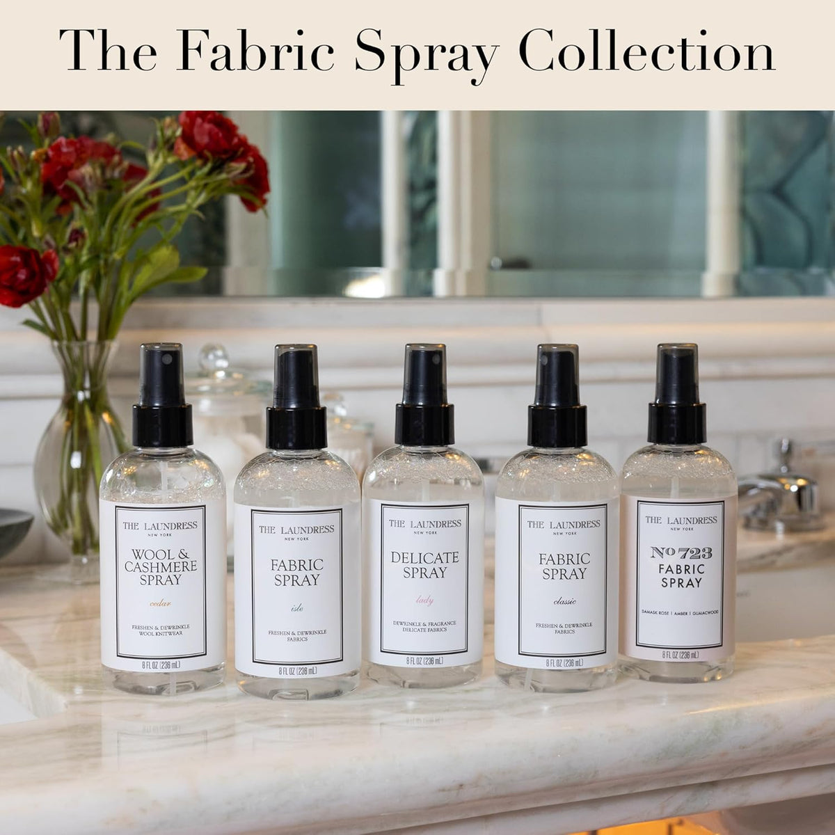 The Laundress Wool and Cashmere Fabric Spray, Wool Dewrinkle Spray, Upholstery and Linen Spray