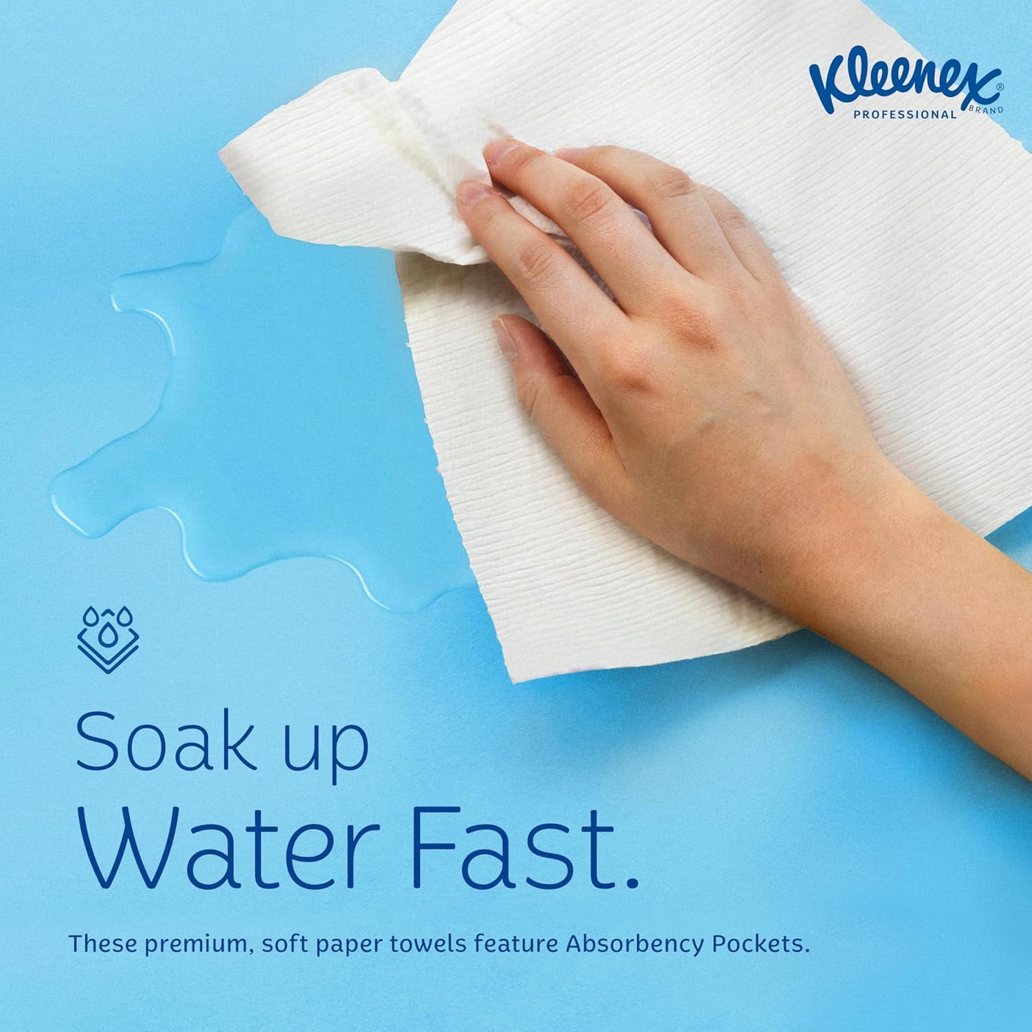 Kleenex Professional Universal Multifold Paper Towels, Bulk (01890), Absorbency Pockets, 9.2" x