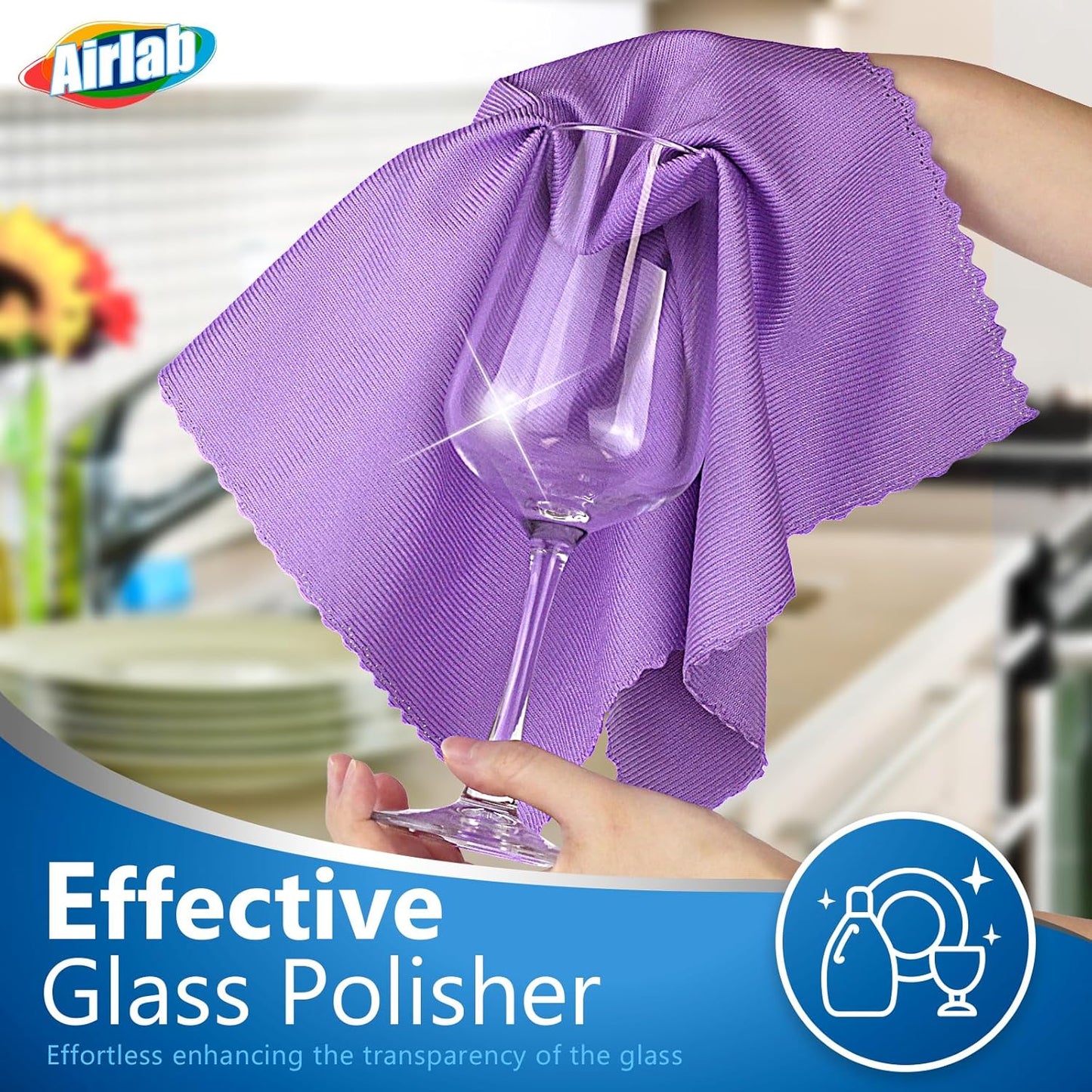 Microfiber Cleaning Cloth Glass Window Stainless Steel Mirror Polishling Rags Eyeglass Windshield