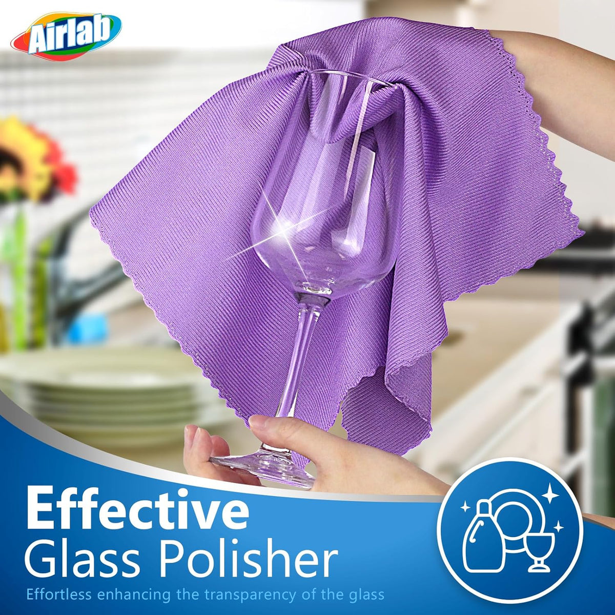 Microfiber Cleaning Cloth Glass Window Stainless Steel Mirror Polishling Rags Eyeglass Windshield