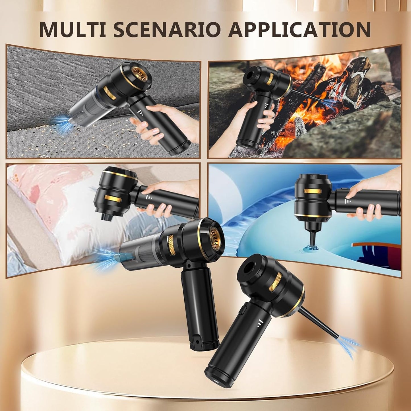 Handheld Vacuum Cordless 22000PA High Power Car Vacuum Cleaner with Brushless Motor 4-in-1 Portable