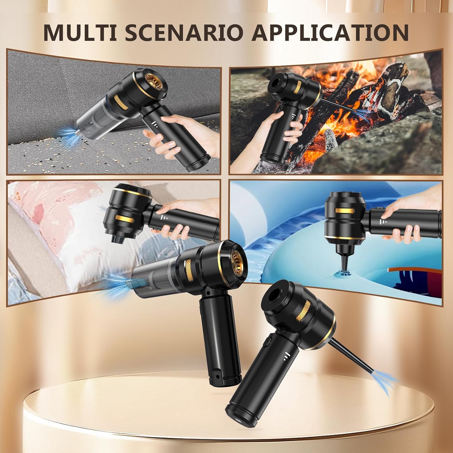 Handheld Vacuum Cordless 22000PA High Power Car Vacuum Cleaner with Brushless Motor 4-in-1 Portable
