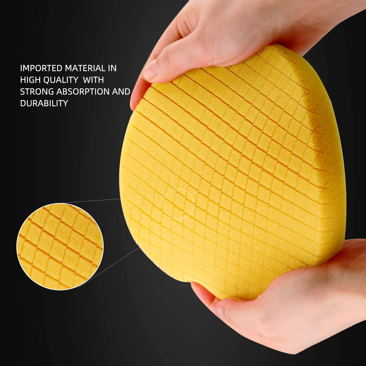 Yellow Medium Cut Pad, 3Pcs 5 Inch Buffing Polishing Pads for 125mm Backing Plate Buffing Sponge
