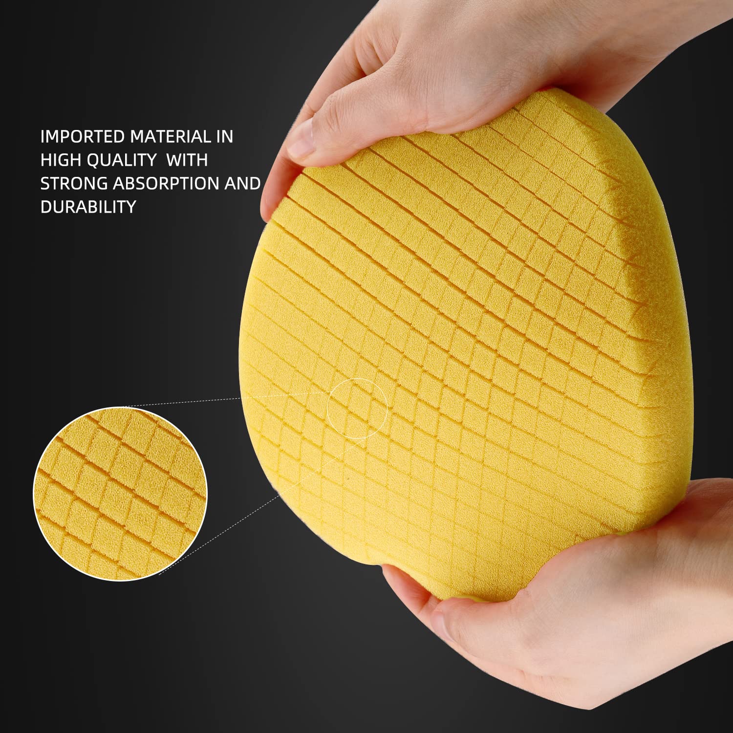 Yellow Medium Cut Pad, Buffing Polishing Pads, SPTA 1Pc 3.5 Inch Face for 3 Inch 80mm Backing Plate
