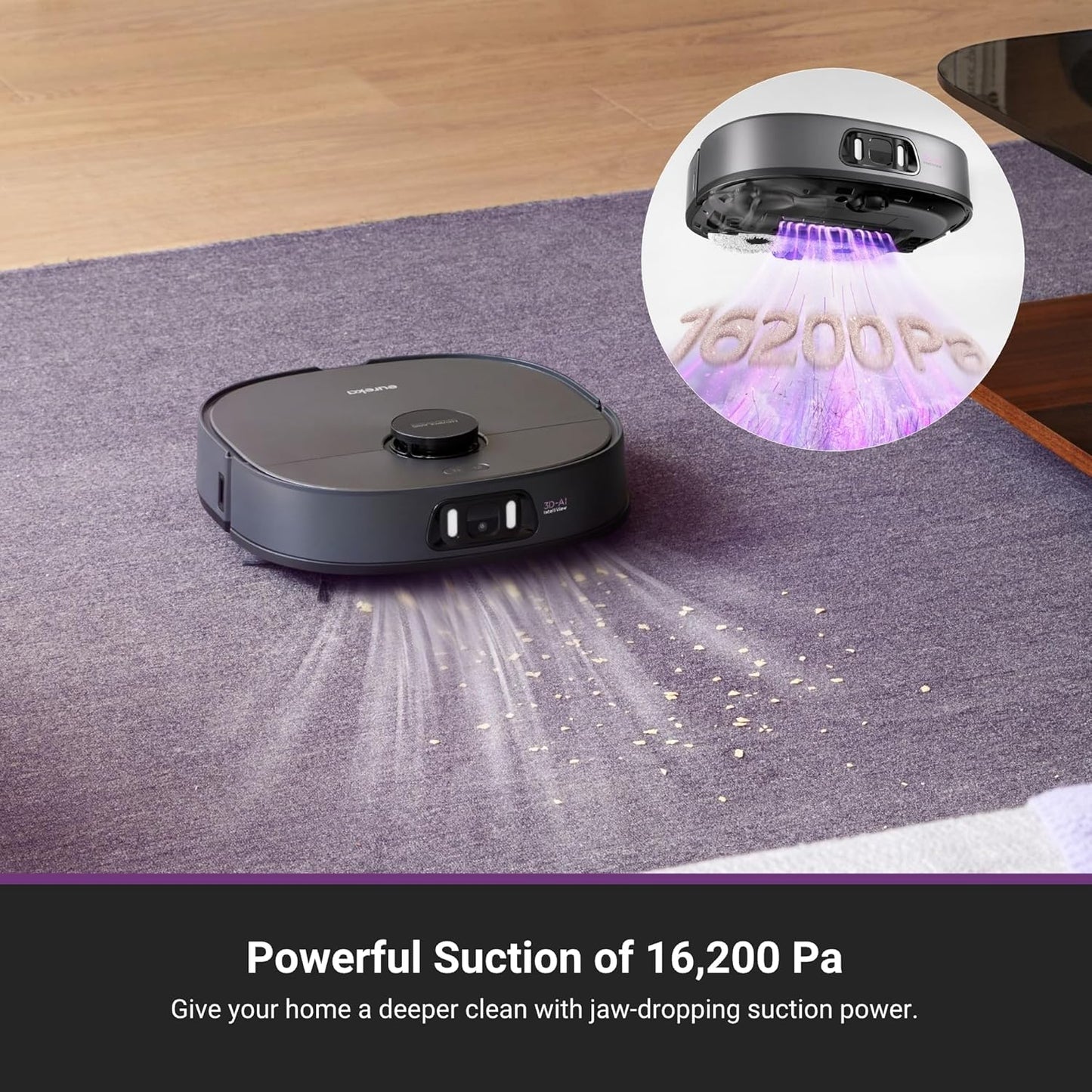 Eureka J15 Pro Ultra Robot Vacuum and Mop with Self Emptying Base, 16,200 Pa Suction, Flex-Arm