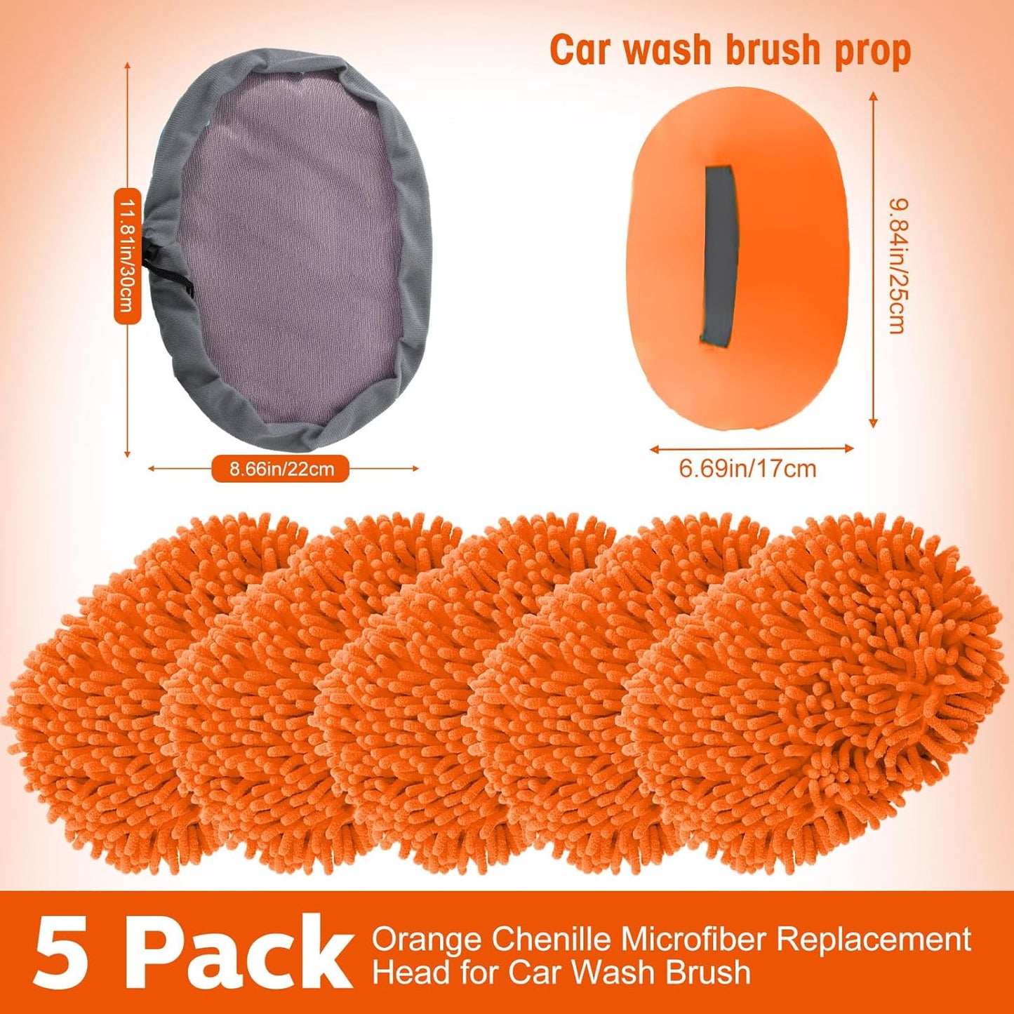 Layhit 5 Pcs Car Wash Mitt Set, Brush Not Included, Microfiber Mitt Cleaning Car Truck Washing