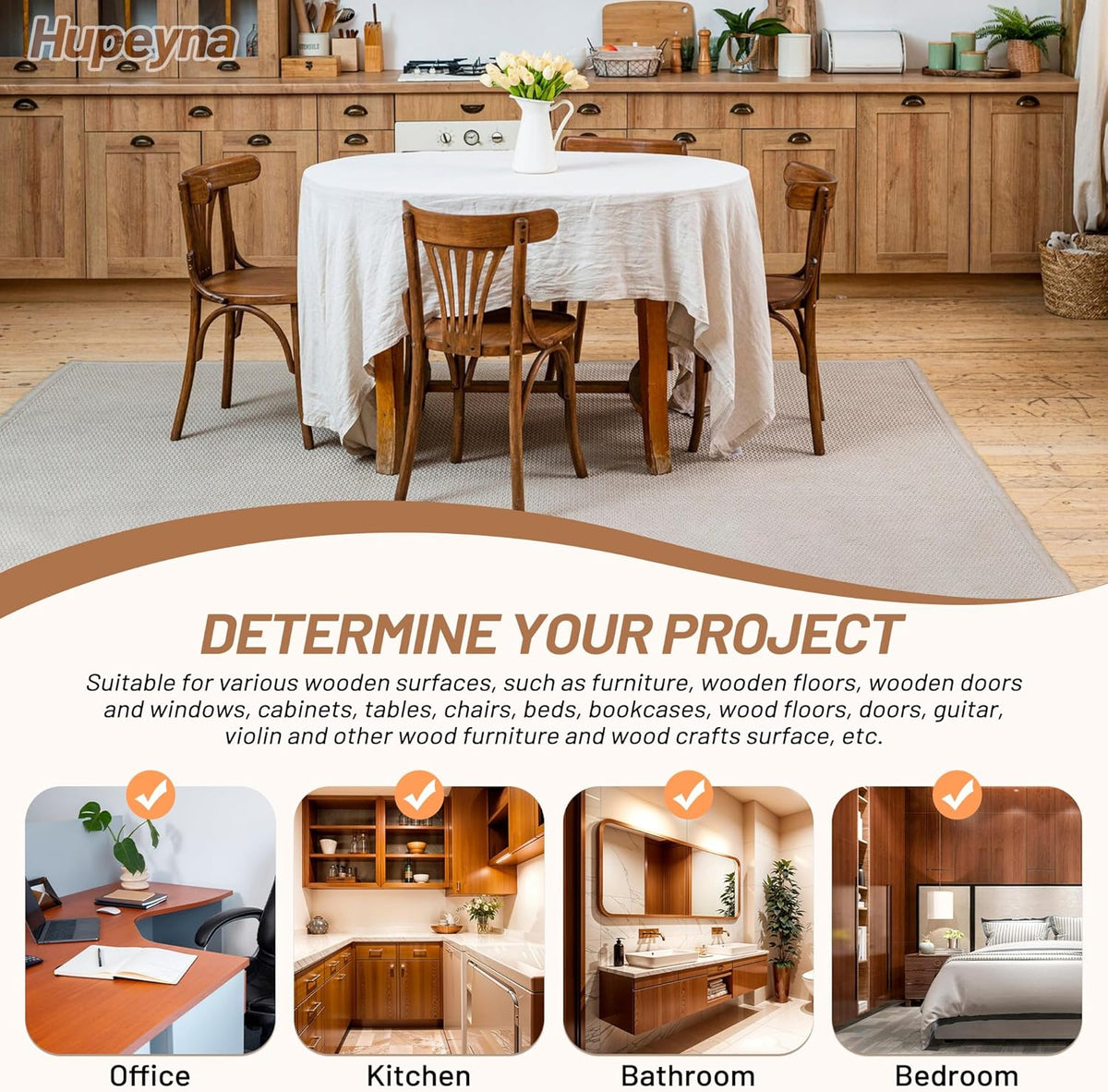 Wood Repair Kit, Wood Furniture Repair Kit, Wood Filler, Wood Putty and Beeswax- Repair Stains