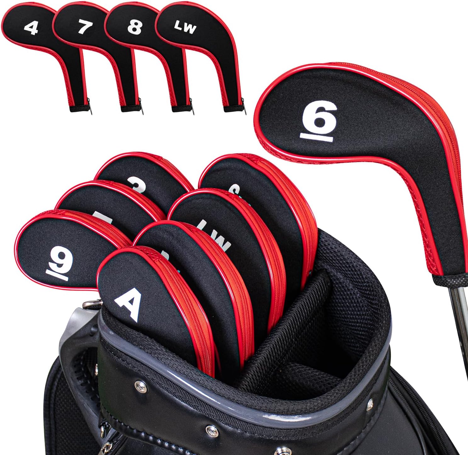 Golf 12pcs Thick Synthetic Golf Iron Head Covers Set Headcover Fit All Brands Callaway Ping