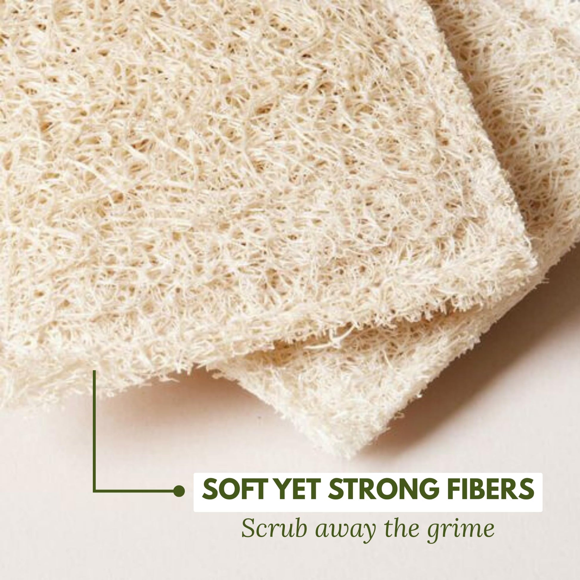 Miw Piw Natural Loofah Dish Sponge 30Pcs Multipurpose 100% Biodegradable