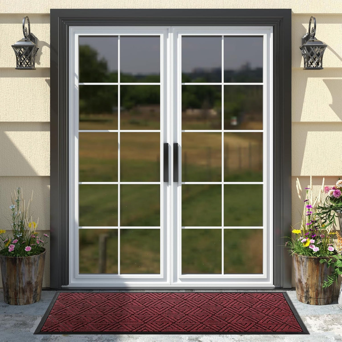 Yimobra Large Door Mat 47x24, All-Weather Waterproof Non-Slip Welcome Matt Outdoor, Heavy Duty Non