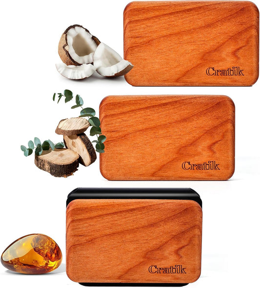 Car Air Freshener - Wood Air Freshener - Car Odor Eliminator for Visor Clip-Variety Scent Refill