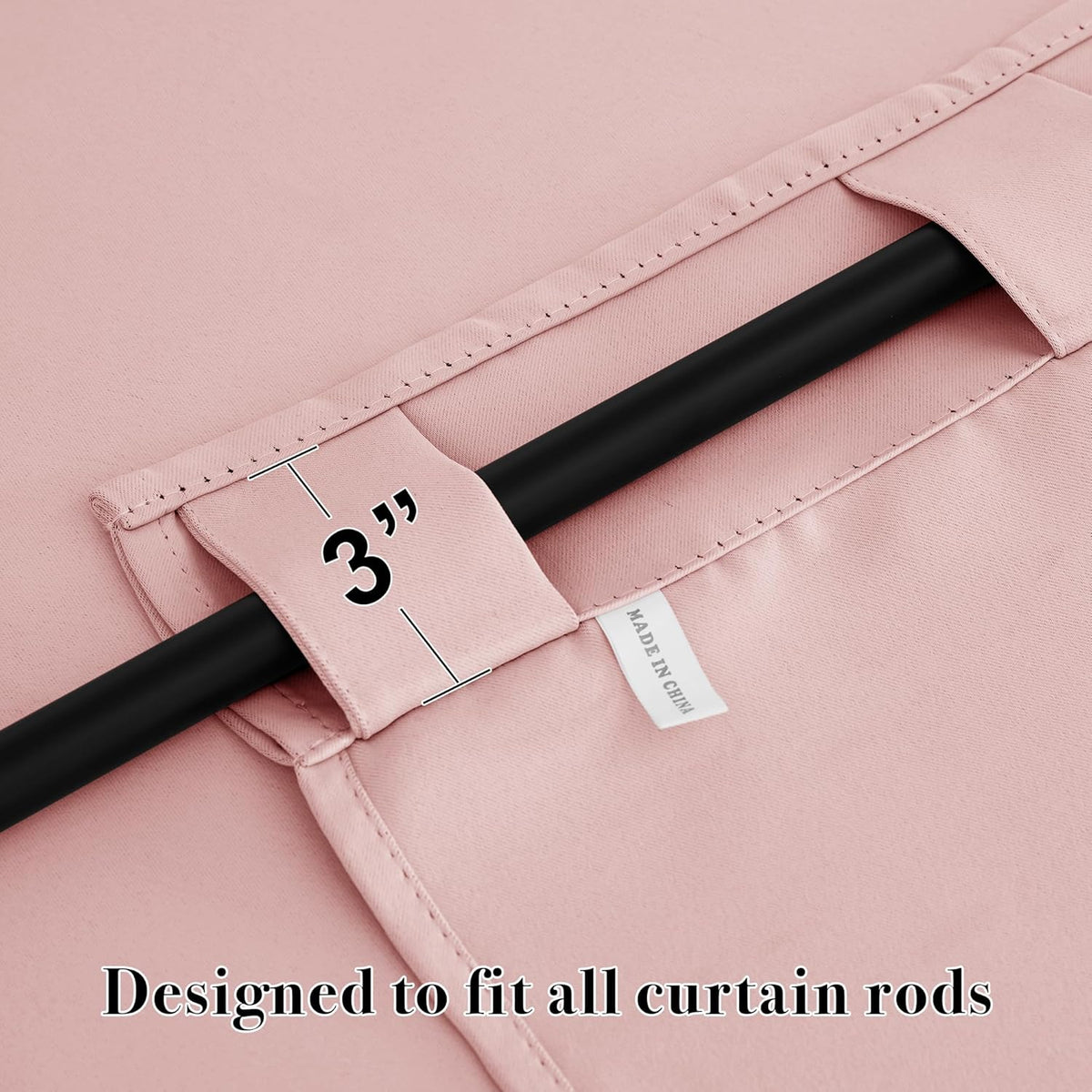 RYB HOME Pink Blackout Curtains for Girls Bedroom - Thermal Insulated Curtains and Drapes Privacy