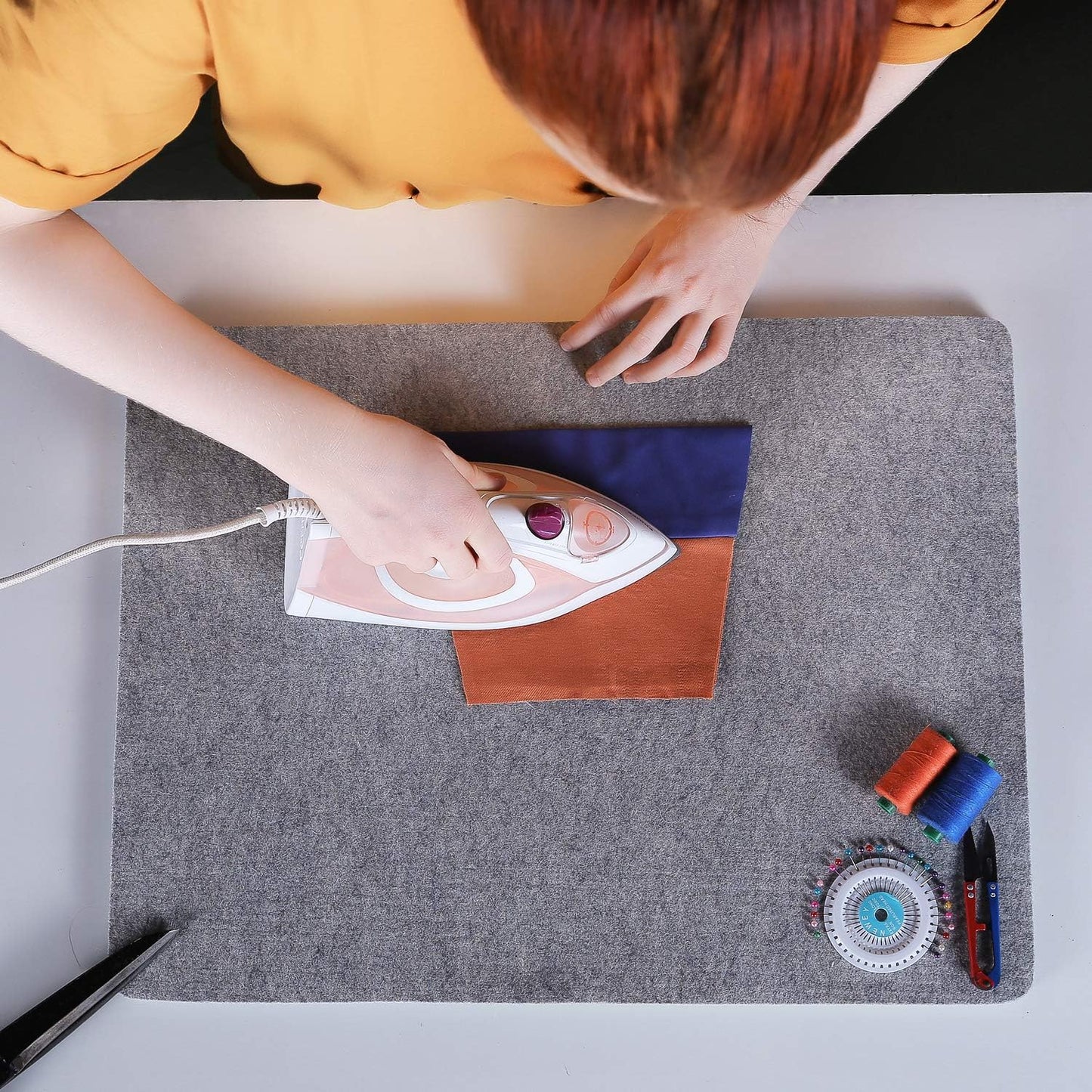 Wool Pressing Pad - 24in x 18in Quilting Ironing Pad - 100% New Zealand Felted Wool Iron Board for