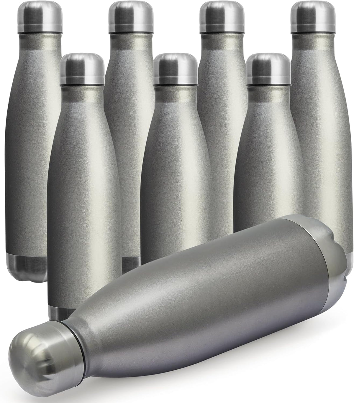 MEWAY 17oz Sport Water Bottle 8 Pack Vacuum Insulated Stainless Steel Leak-Proof Double Wall Cola