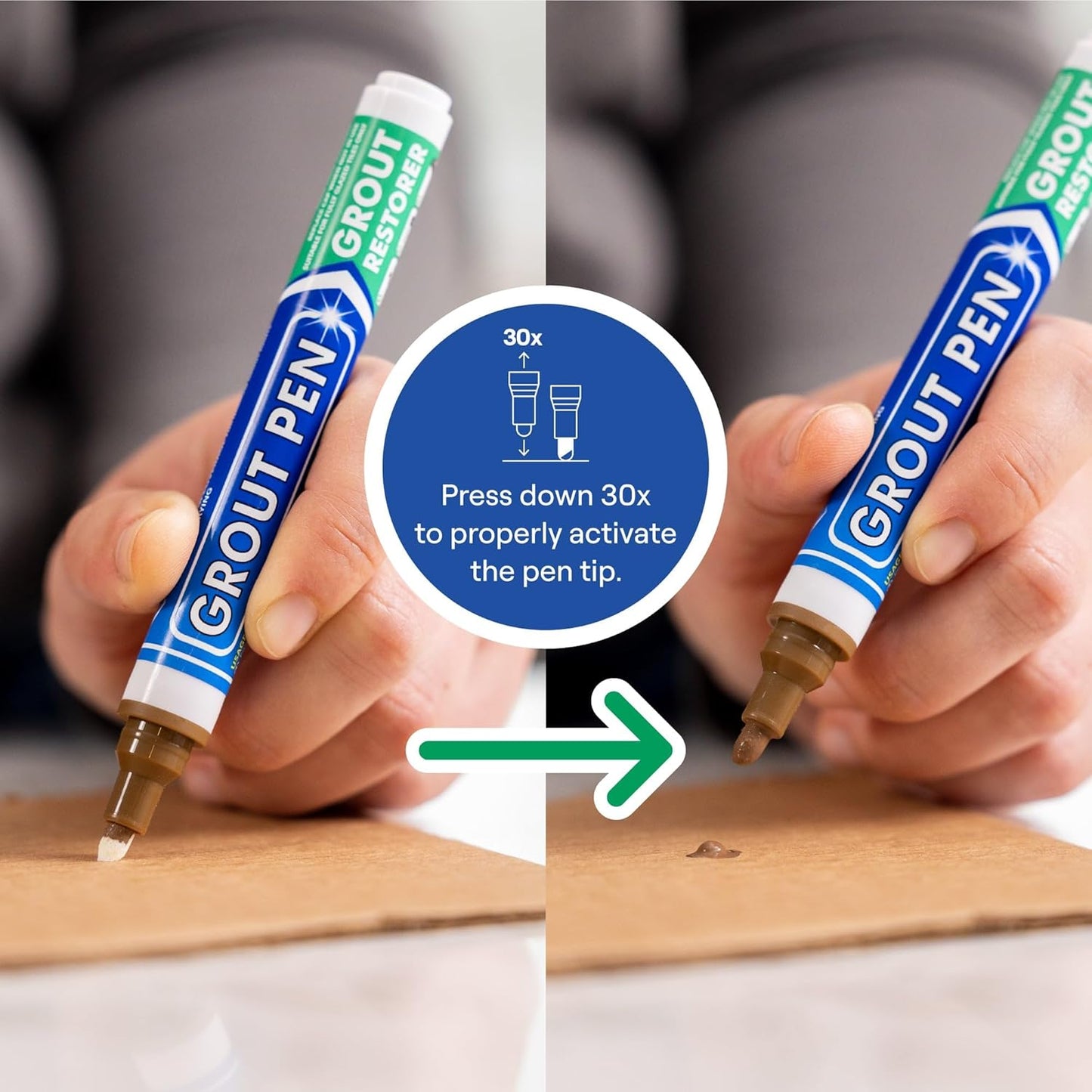 Grout Pen Brown Tile Paint Marker: Waterproof Grout Paint, Tile Grout Colorant and Sealer Pen